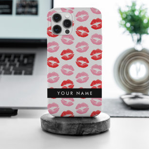 Red Lips, Pink Lips, Kiss, Your Name, Personalise iPhone 15 Pro Max Case