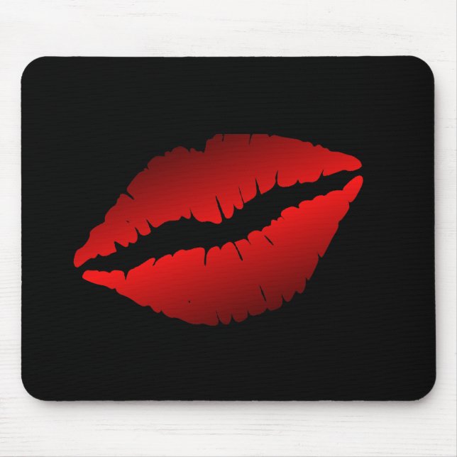 red lips rotated mouse pad (Front)