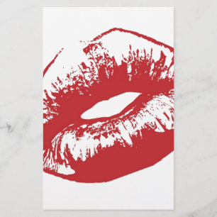 Red Lips Stationery