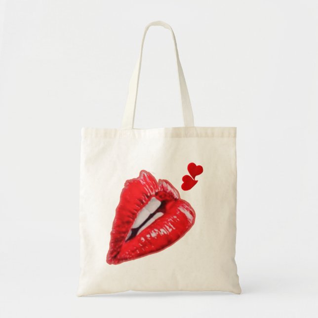 Red Lips Tote Bag (Front)
