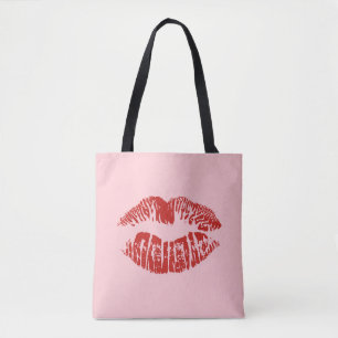 Red lips Tote Bag