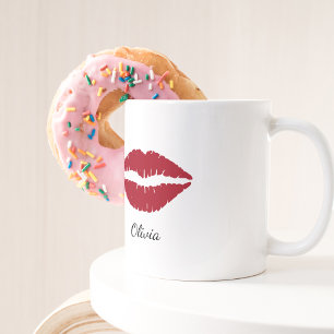 Red Lips, Valentine's Day Couple Gift, Mug
