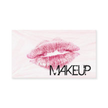 Red Lips with Pink Marble background