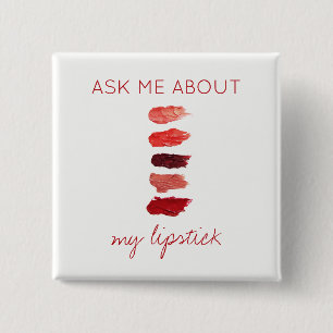 Red lipstick colours swatches ask me promotional 2 inch square button