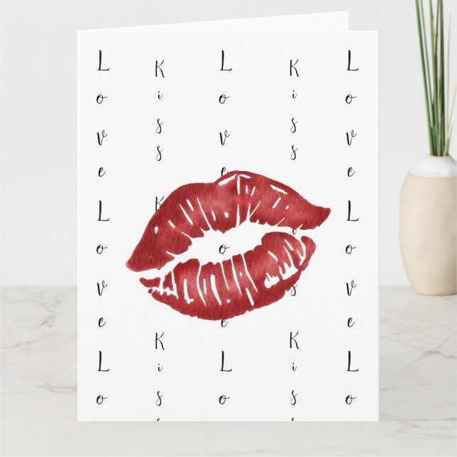 red lipstick kiss Postcard (Front)