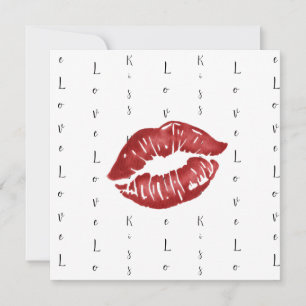 red lipstick kiss Postcard