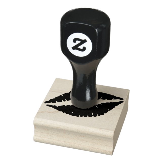 Red Lipstick kiss Rubber Stamp (Stamp)