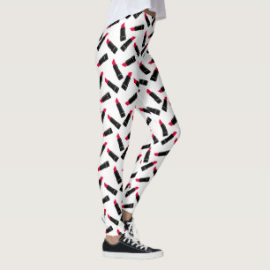 Red lipstick leggings