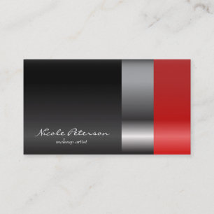 Red lipstick makeup business card