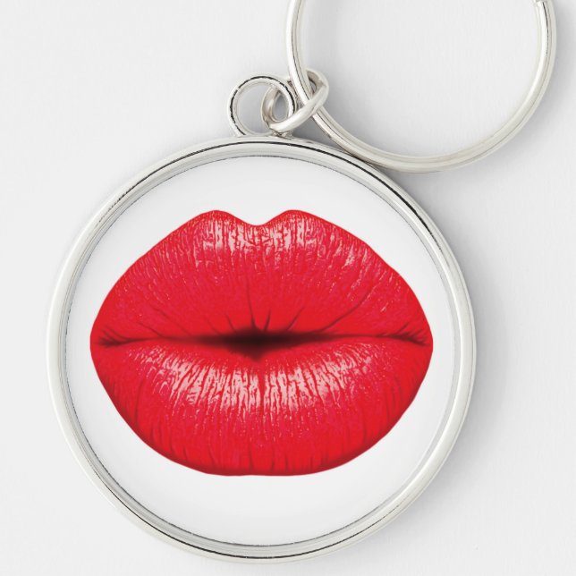 Red Lipstick - Marilyn Monroe Style Keychain (Front)