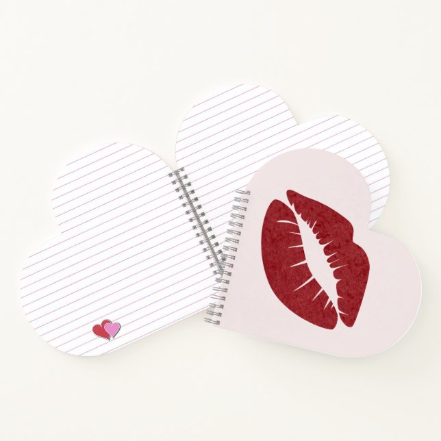 Red Lipstick Print Notebook (Inside)