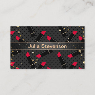 Red lipstick, retro business card
