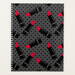 Red lipstick , retro planner