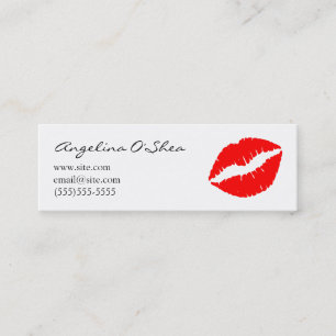 Red Lipstick Skinny Business Card