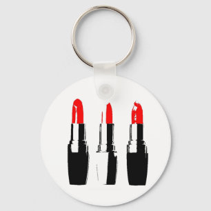 Red Lipstick Tubes Keychain