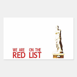 RED LIST STICKER