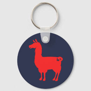 Red Llama Keychain