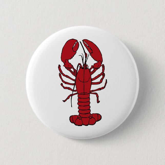Red Lobster 2 Inch Round Button (Front)