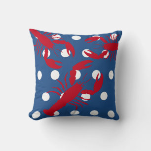 Red Lobster ~ Beach House Throw Pillow