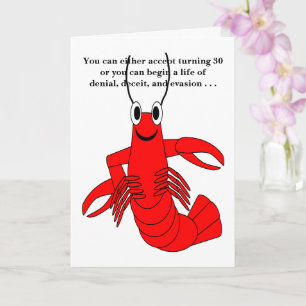 Red Lobster Carte d'anniversaire 30e