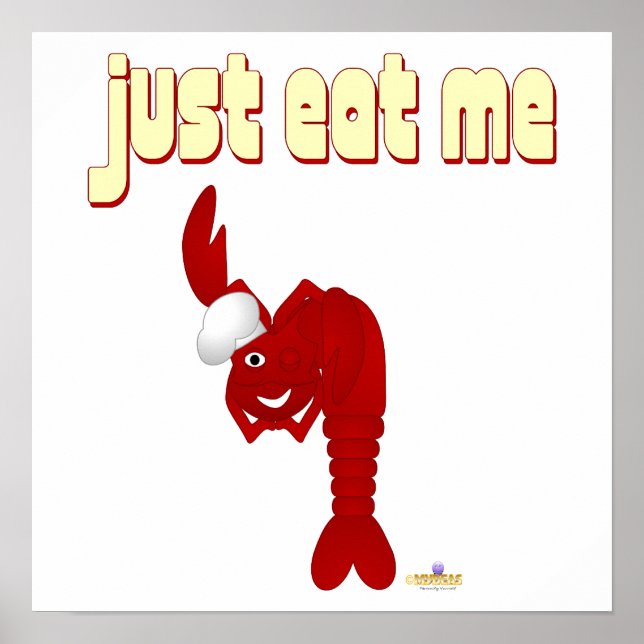 Red Lobster Chef Just Eat Me Poster (Front)