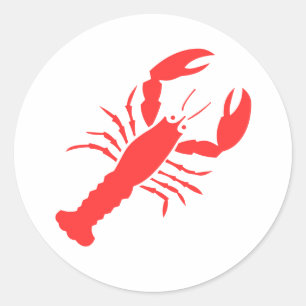 red lobster classic round sticker