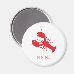 Red Lobster Coastal Beach Ocean Maine Fun Magnet