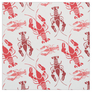 Red Lobster New England Lobster Dinner Fabric