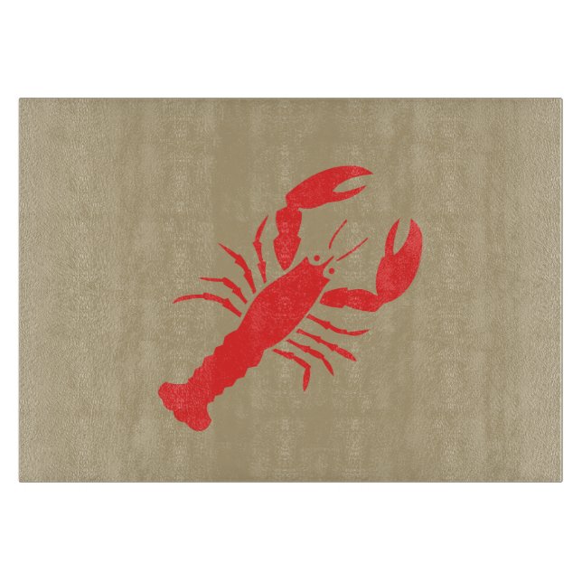 red lobster  on khaki   cutting board (Front)