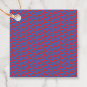 Red Lobster Pattern Blue Coastal Preppy Fun Favour Tags