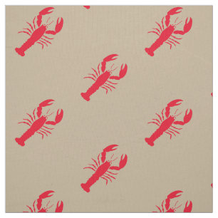red lobster pattern fabric