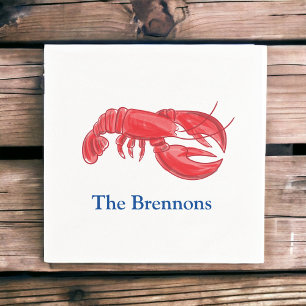 Red Lobster Personalized Coastal Party Napkin