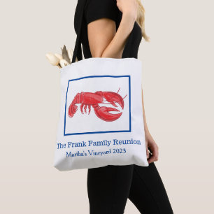 Red Lobster Personalized Family Reunion Tote Bag