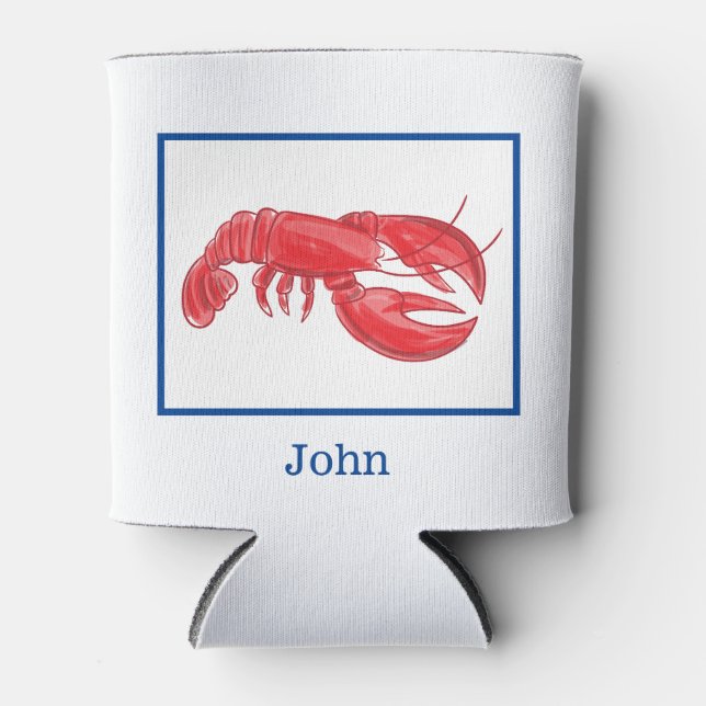 Red Lobster Personalized Party Can Cooler (Front)