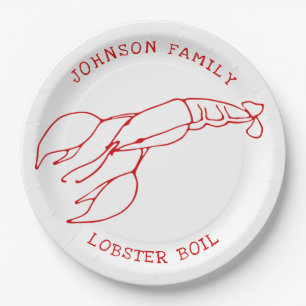 Red Lobster - Summer Party / Lobster Boil Paper Plate