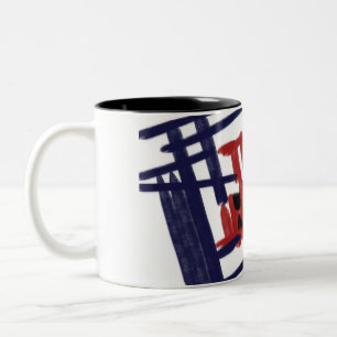 Red Lobster summer Two-Tone Coffee Mug