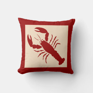 Red Lobster Throw Pillow