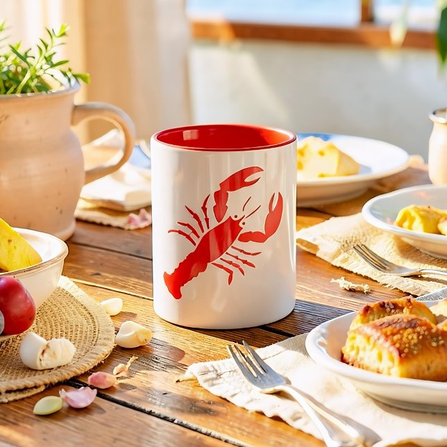 red lobster Two-Tone coffee mug (Creator Uploaded)