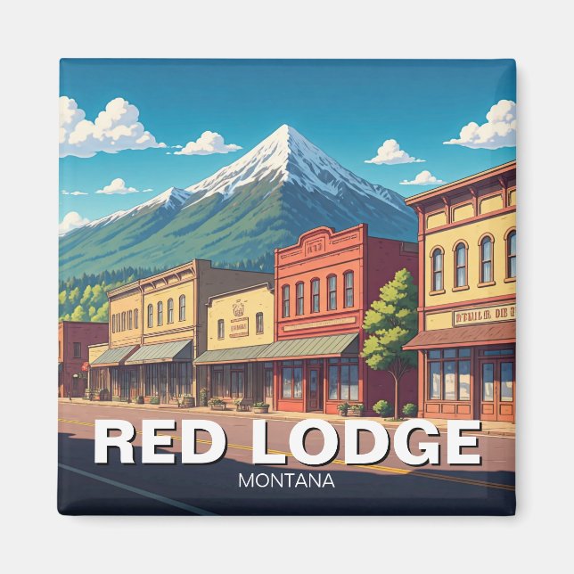 Red Lodge Montana Magnet (Front)