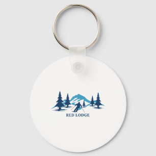 Red Lodge Montana Ski Resort Skiing Skier _1  Keychain