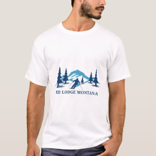 Red Lodge Montana Ski Resort Skiing Skier T-Shirt