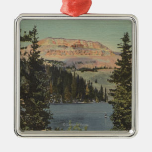 Red Lodge, MT - View of Beartooth Lake & Butte Metal Ornament