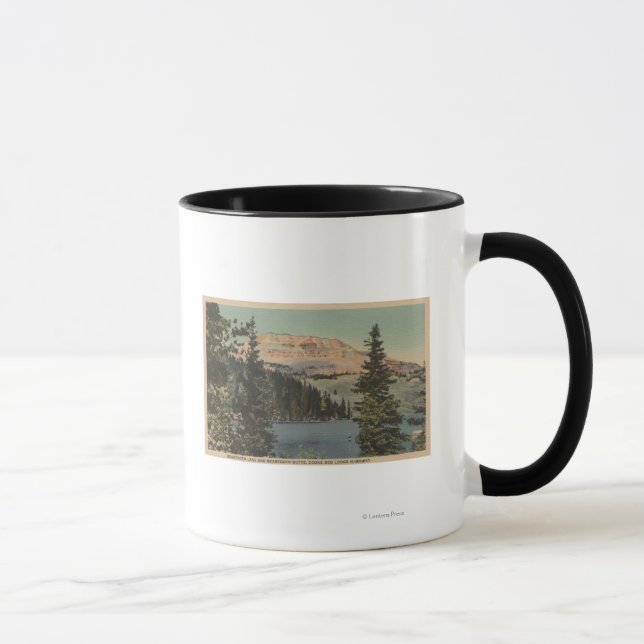 Red Lodge, MT - View of Beartooth Lake & Butte Mug (Right)