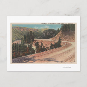 Red Lodge, MT - View of Mae West Curve Postcard