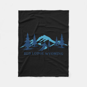 Red Lodge Wyoming Ski Resort Skiing Skier  Fleece Blanket