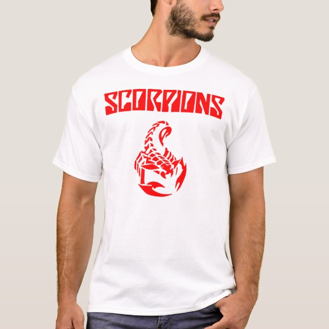 red logo best selling scorpions heavy metal music  T-Shirt (Front)