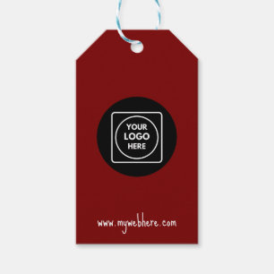 Red Logo Custom Text Product Description Gift Tag