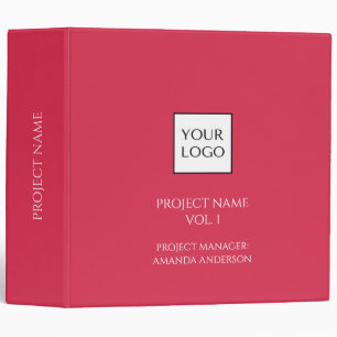 Red Logo Project Manager Binder