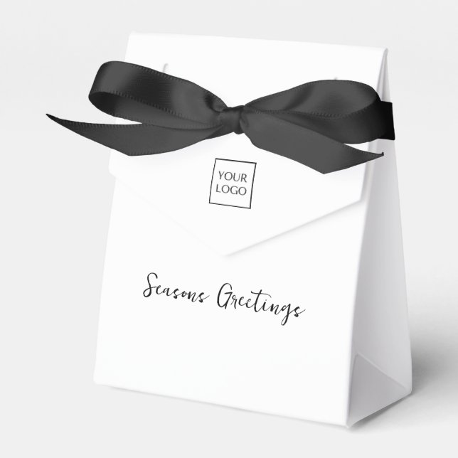 Red Logo Text Promotional Business Packaging Favor Box (Front Side)
