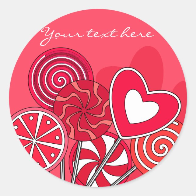 Red Lollipop Sticker (Front)